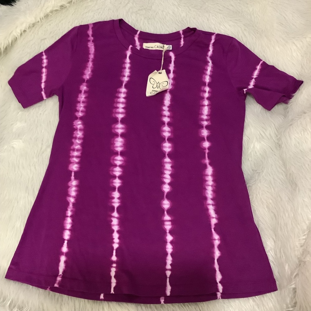 Johnny was women’s soft purple tie dye t shirt size xs